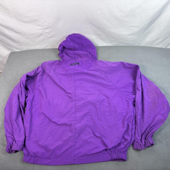 Vintage Nautica Jacket Mens Large Purple Offshore Races Hooded Windbreaker 90s - Picture 2 of 14